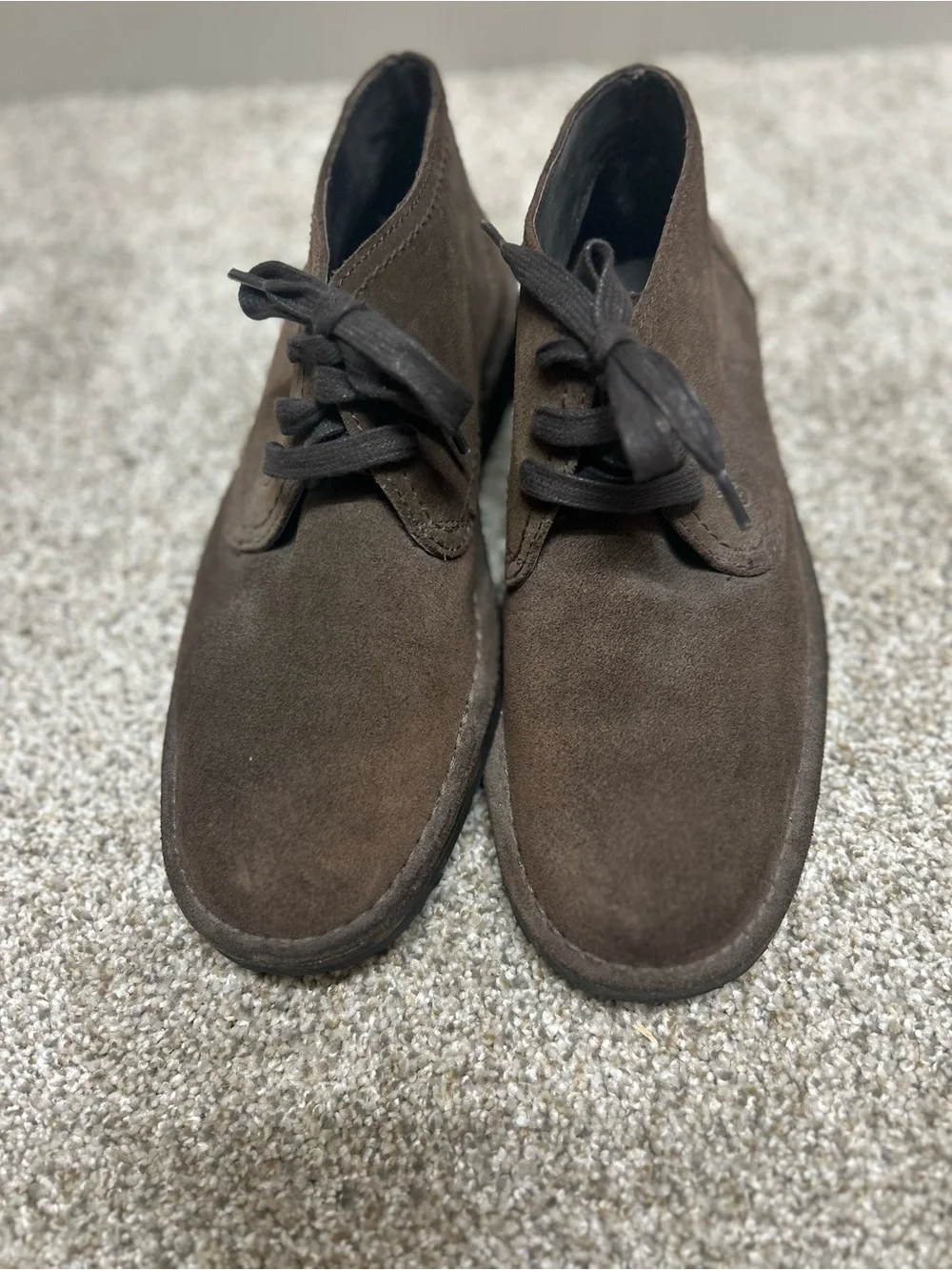 John varvatos chocolate brown suede leather chukka boots 7 designer minimalist